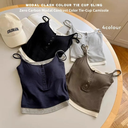 25 Styles Spicy Girl Single Wear Inner Wear Outer Wear Color Block Halter  with Chest Pad Vest Beautiful Back