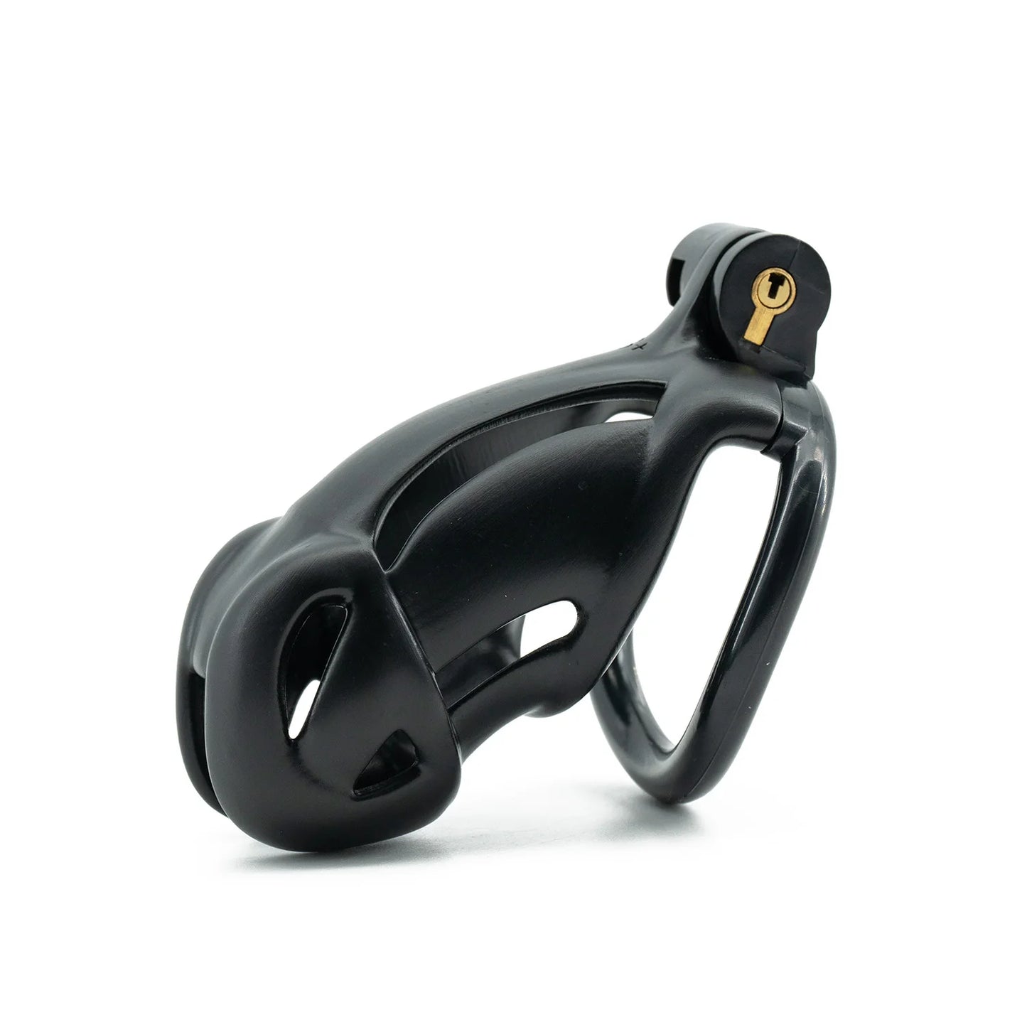 Black Curved Ring Cuckold Male Chastity Device Long Plastic Cock Cage Penis Lock Sex Toys for Men