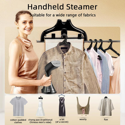 Portable Steam Hanging Iron 1500W Handheld Garment Steame 3 steam modes Water shortage protection Automatic power off with brush