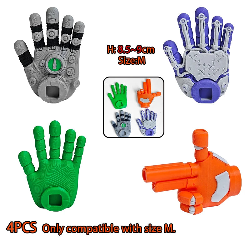 Three Sizes 3D Printed Retractable Hand Toy Telescopic Game Toy Funny Interactive Props Cosplay for Party Favors