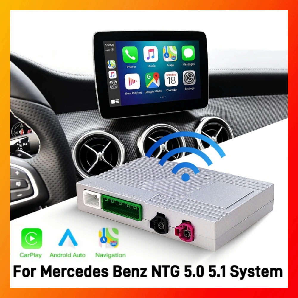 Wireless CarPlay Android Auto Decoder Box CarPlay Interface For Mercedes Benz GLE GLS CLS NTG 5.0 5.1 COMAND System 2014-2017