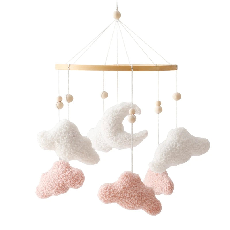 Baby Crib Mobile Rattle Toy 0-12Months Infant Soft Felt mobile Teddy Bear Bed Bell Hanging Toy Holder Bracket Crib Toy Gift