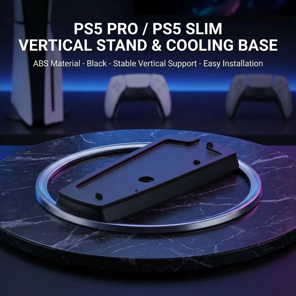 Metal Vertical Stand for PS5 Slim Console Base Stand Replacement with Screw for Playstation 5 Digital And Disc Version