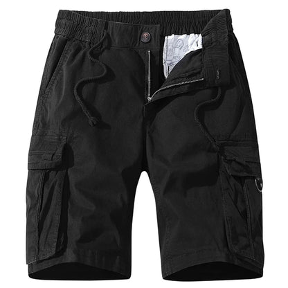 New Summer Men Cotton Cargo Shorts Men Fashion Bermuda Beach Jogger Shorts Men Casual Elastic waist Shorts Male Dropshipping