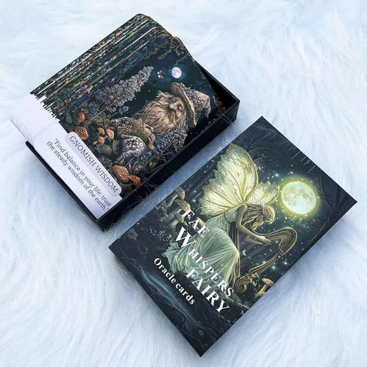 Fae Whispers Fairy Oracle Cards Set, 54 Tarot Cards Enhance Your Mystical Journey Games