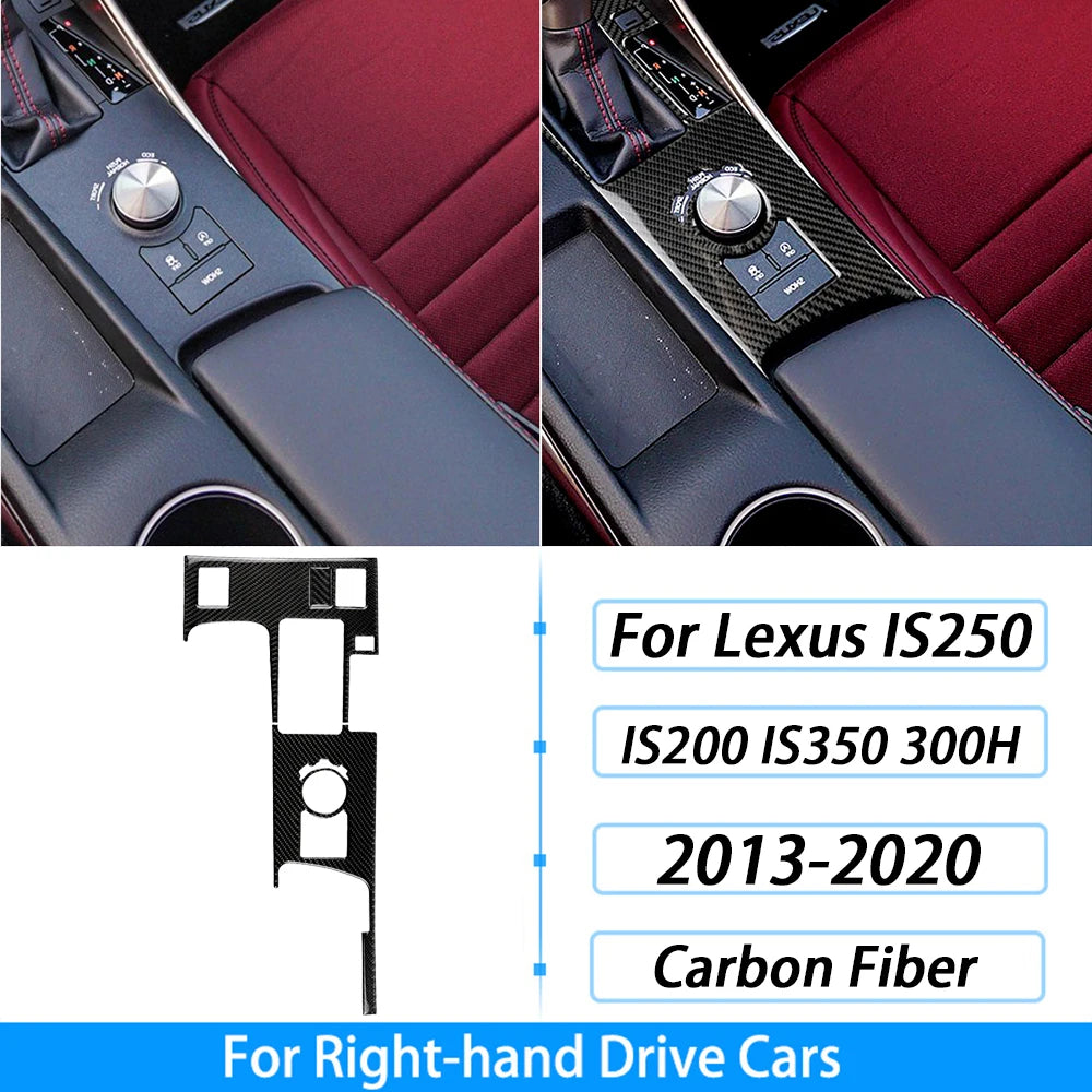 For Lexus IS250 IS350 300H 2013-2019 Carbon Fiber Gear Shift Air Outlet CD AC Window Lift Set Car Interior Accessories Sticker