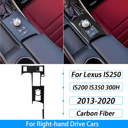 For Lexus IS250 IS350 300H 2013-2019 Carbon Fiber Gear Shift Air Outlet CD AC Window Lift Set Car Interior Accessories Sticker
