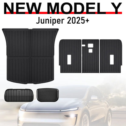 For 2025 2026 Tesla Model Y Juniper Trunk Mats Rear Seat Backrest Cover Protective Pad Frunk Cargo Liners Kick Pads Accessories