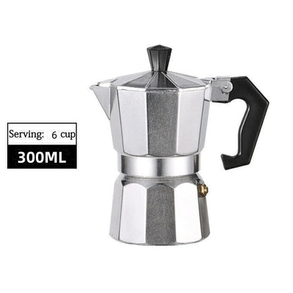 300ml/ 6 Cups Coffee Maker Moka Percolator Stove Top Espresso Latte Aluminum Pot
