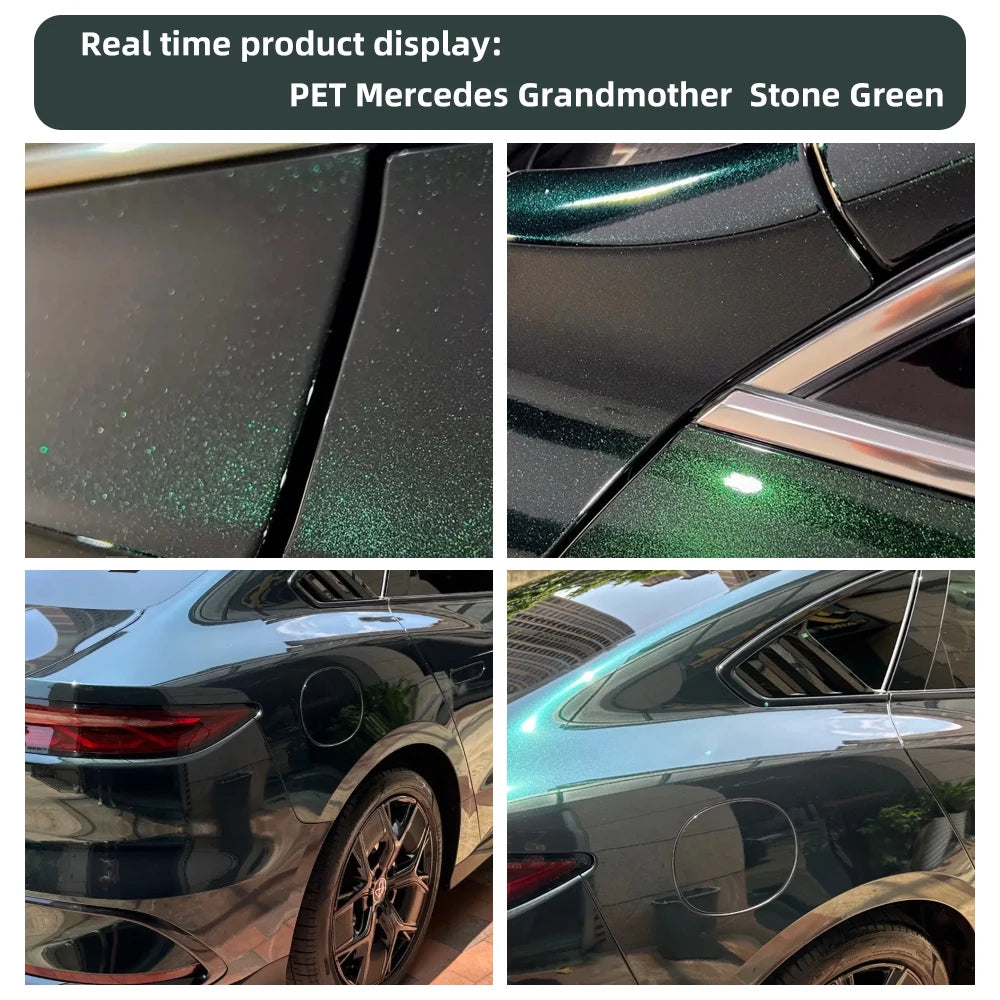 Super Bright Metallic Emerald Green Full Car Wrap Vinyl PVC PET Auto Body Sticker Color Changing Film Roll Paint Protection 18M