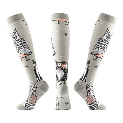 S-XXL Compression Socks Compression Socks for Varicose Vein Calf Riding Socks Stretch Open Toe Knee Socks