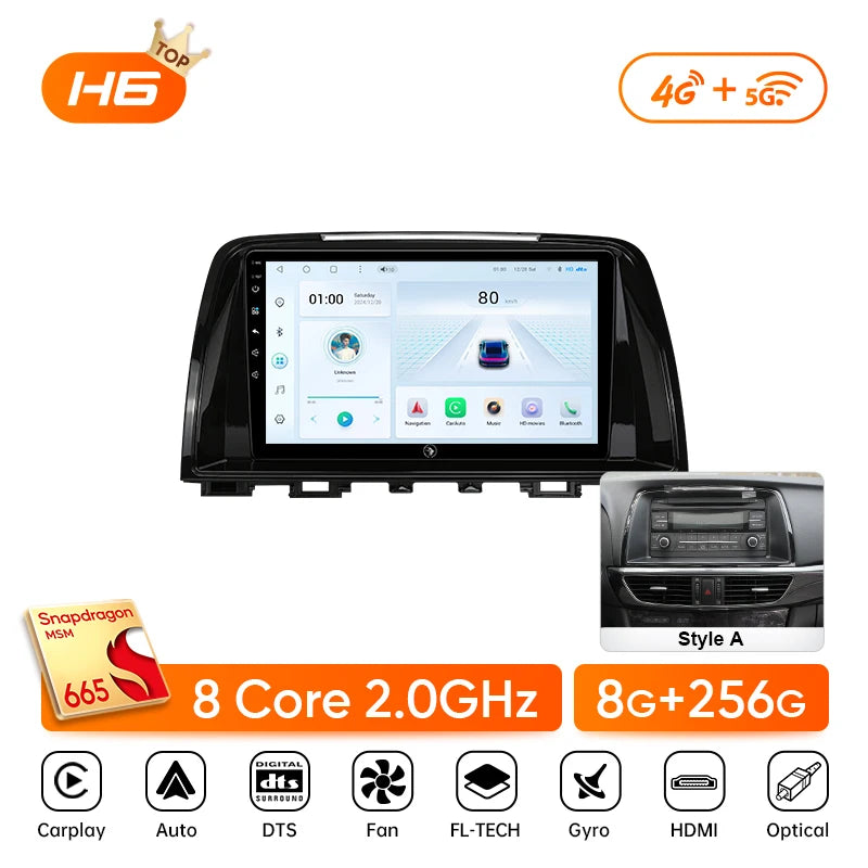 Ainavi Car Multimedia Player For Mazda 6 GJ Atenza 2013 2014 2015 Touring Sport GT wireless Carplay Android Auto 4G Wifi 2din