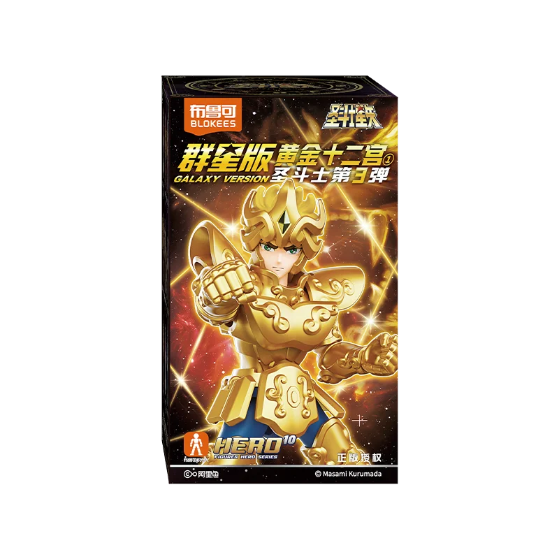 Original Blokees Gold Saint Action Figure Champion Saori Kido Seiya Mu Aiolia Assembly Figure Children Toys Birthday Gift