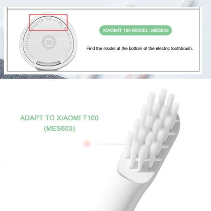 Brush Heads for XIAOMI T100 20/50/100Pcs Sonic Electric Toothbrush Soft DuPont Bristle Brush Vacuum Nozzles Refills