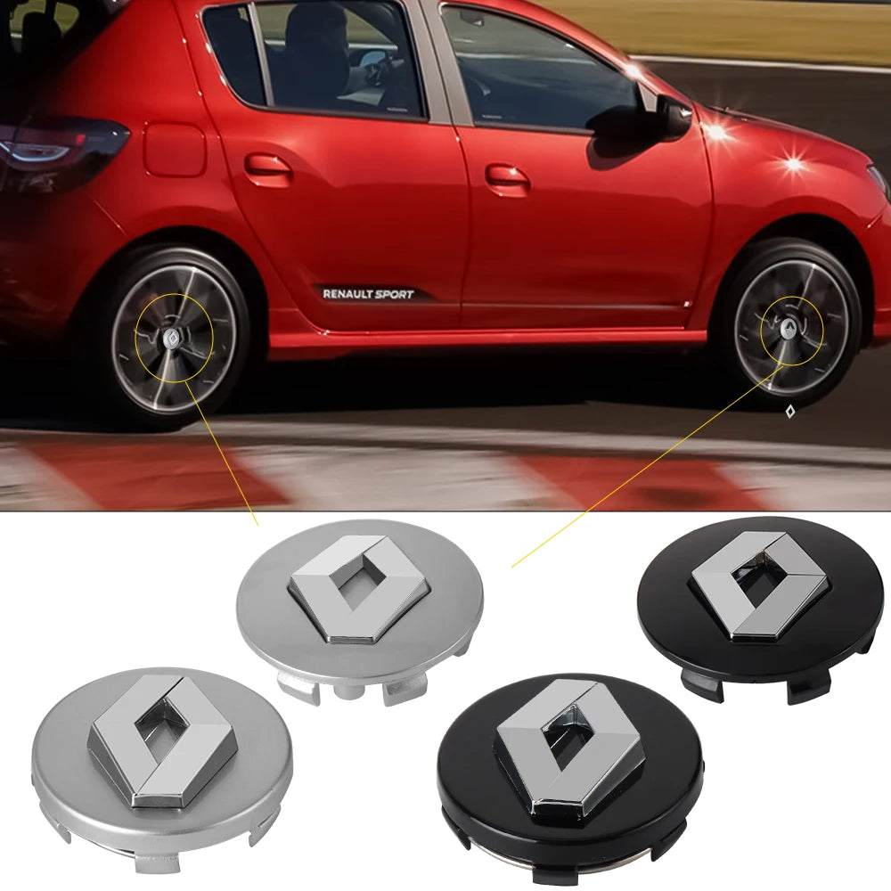 4Pcs 56/60mm Car Wheel Center Hub Cap Cover Sticker Styling Accessories For Renault Koleos Kadjar Captur Megane Talisman Clio 4