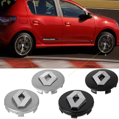 4Pcs 56/60mm Car Wheel Center Hub Cap Cover Sticker Styling Accessories For Renault Koleos Kadjar Captur Megane Talisman Clio 4