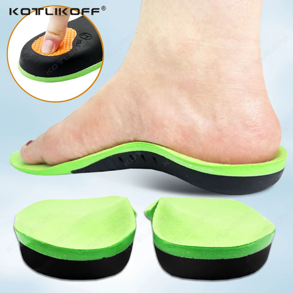 KOTLIKOFF Comfort Flat Feet Orthotic Arch Support Insoles for Men/Women Elasticity Cushioning For Running Shoes Insert Care