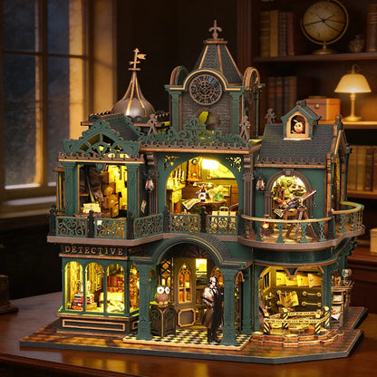 New Diy Doll Miniature House Kit Wooden Casa Dollhouse With Furniture Light Handmade Home Assembly Miniature Toys Birthday Gifts