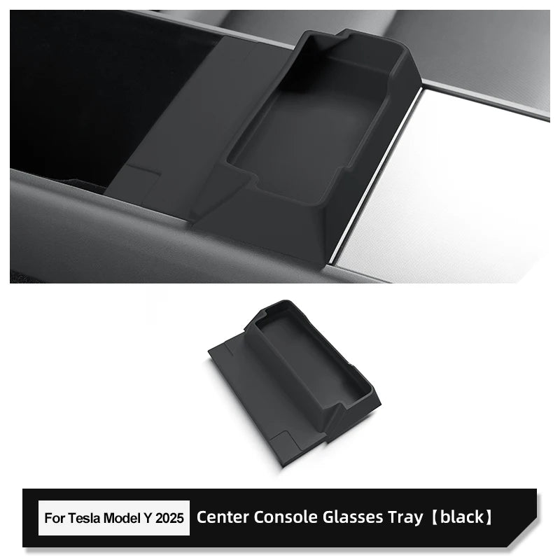 for Tesla Model Y Launch/Juniper 2025 Center Console Armrest Storage Box Glasses Tray Organizer Car Interior Accessories