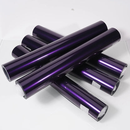 Premium PET High Glossy Midnight Purple Vinyl Wrap Film Car Wrapping Motorcycle DIY Sticker Decal Air Release Self Adhesive