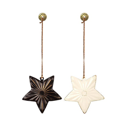 Aizulhomey Metal Christmas ornaments double-sided hand painted iron pendant christmas tree decoration gifts arts handicraft