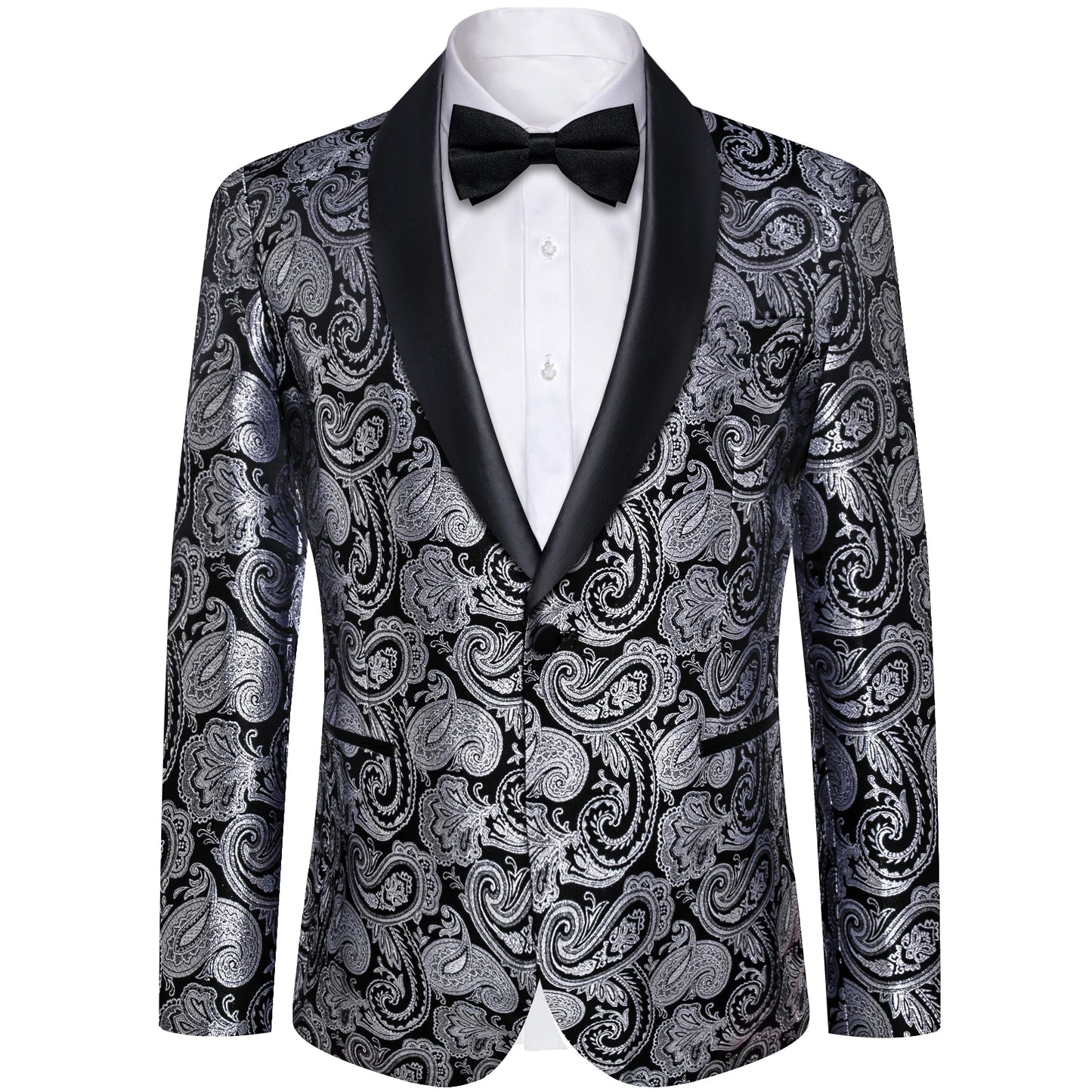 Men's Suits Blazer Green Red Silver Color Paisley Luxury Wedding Prom Business Banquet Suit Coat Men Clothing Jacket