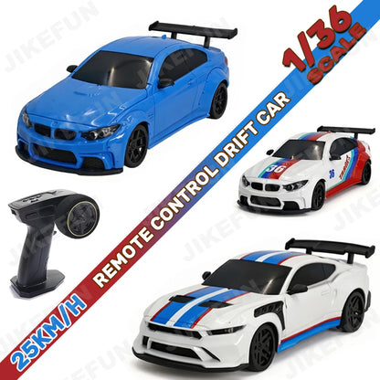 JBL 1/36 RC Drift Car 2.4G High Speed Remote Control Vehicle with Gyroscope 4WD Mini Electric Racing Car Desktop Toys