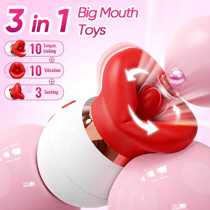 Clitoris Sucking Vibrator for Women Tongue Licking Sucker Clit Stimulator Female Oral Nipple Vacuum Vibrating Adults Sex Toys 18