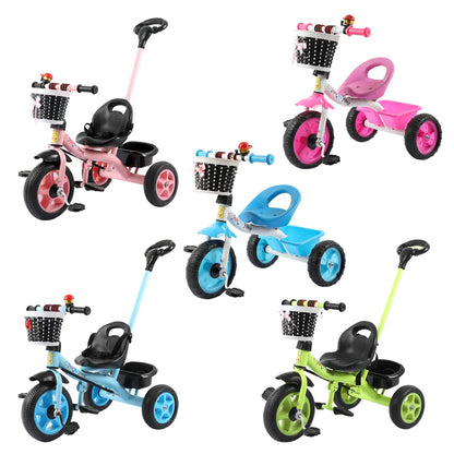 3 Wheel Bike Bicycle Tricycle Trike Basket Ride On Toy Kids/Children/Toddler 3y+