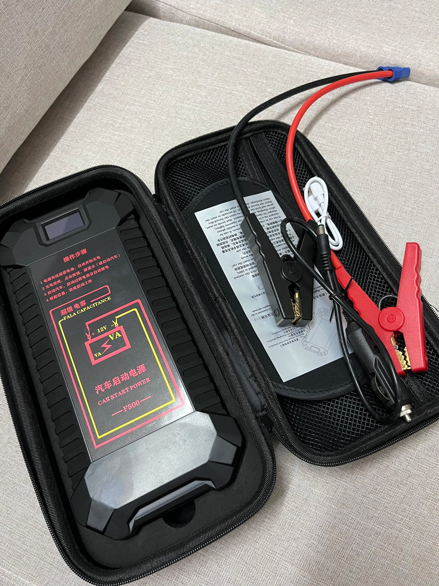 Autowit F500 upgraded version supports battery-free starting of 12v car and diesel vehicles with supercapacitor technology