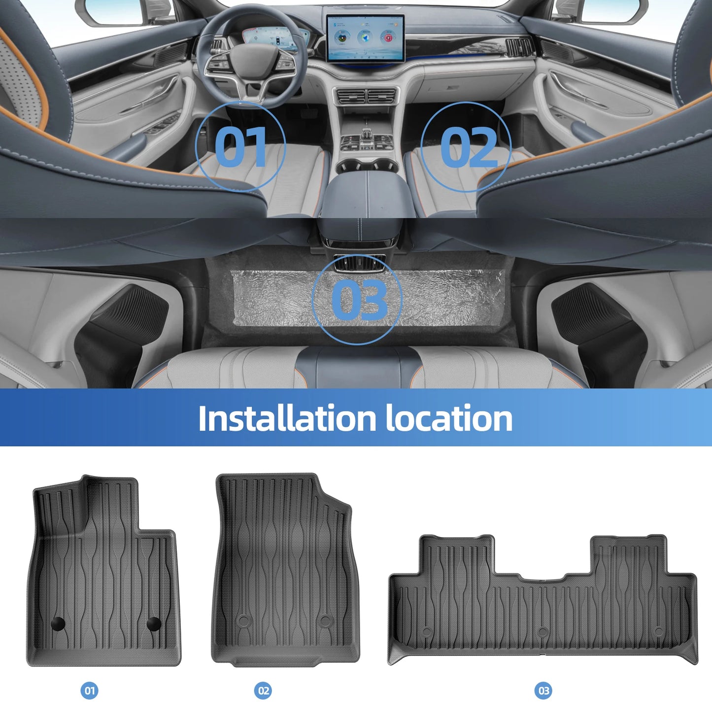 Left Drive for BYD Song Plus EV/DMI Seal U EV (not fit Seal U DMi ) 2021-2026 Car Floor Mats Trunk Pad Backrest Liner Accessory