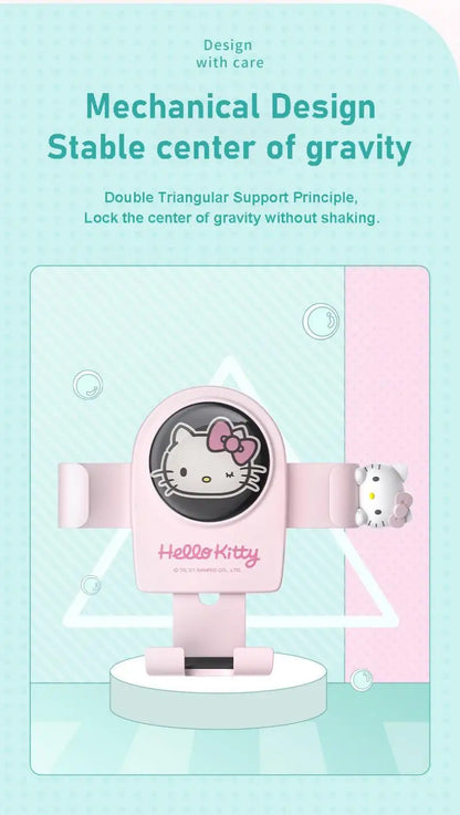 Hello Kitty mobile phone car mount  aromatherapy air vent clip car navigation rack suction cup  support car fixed Birthday gift