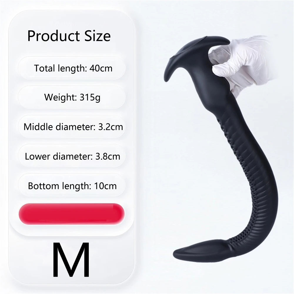 Eel Tentacle Anal Plug Long Monster Dildo Soft Liquid Silicone Anal Dilator Sex Toy For Women's Men's Anal Massage Adult Product
