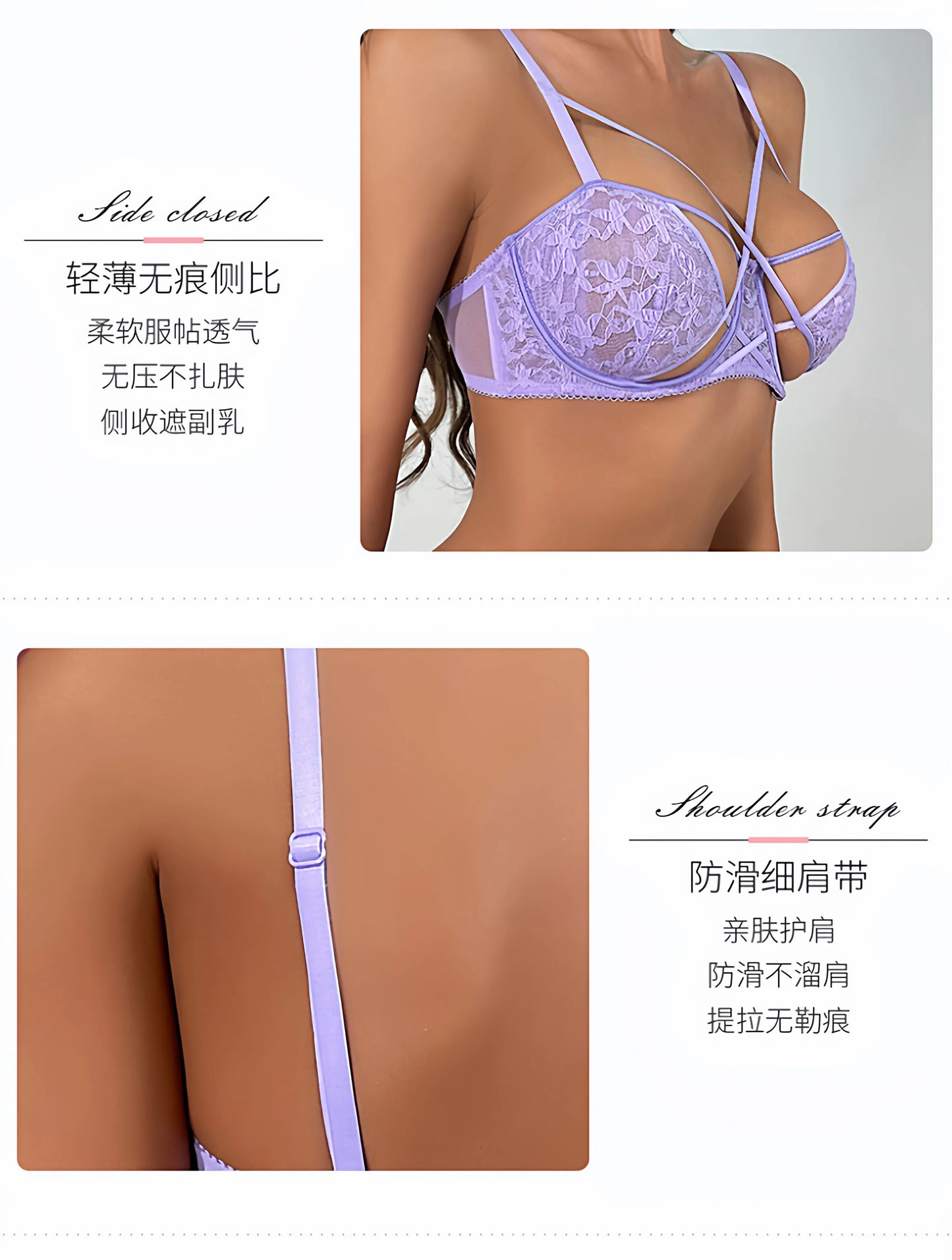 New Arrival French Style Lace Bra Set Female Push Up Underwire Thin Cup Anti Sagging Comfort Lingerie Suit For Everyday Wear Set