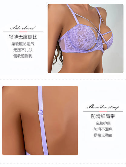 New Arrival French Style Lace Bra Set Female Push Up Underwire Thin Cup Anti Sagging Comfort Lingerie Suit For Everyday Wear Set