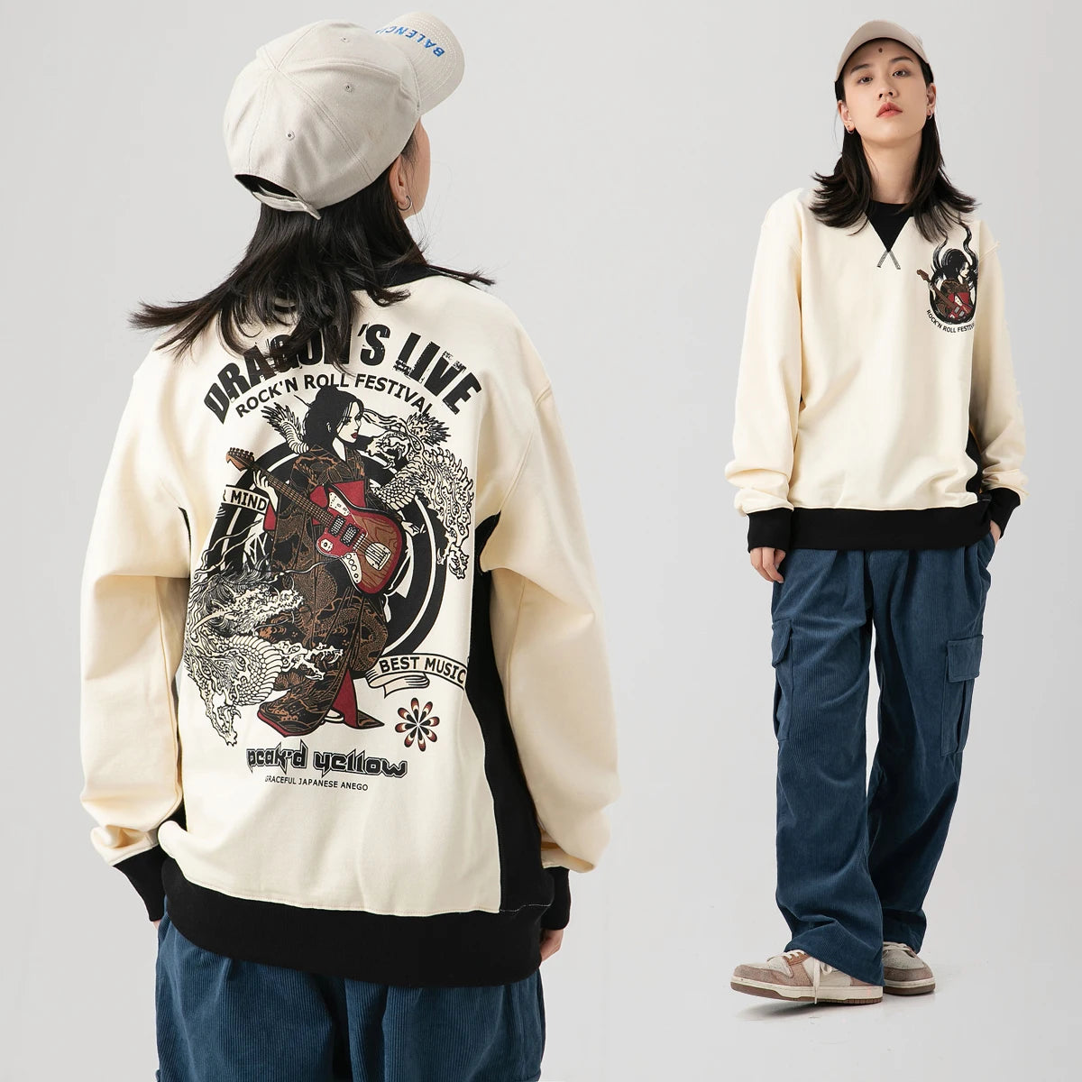 Monkey Store Autumn Winter Hoodie Unisex Casual Print round Neck Sweatshirt Warm Comfortable Cotton Long Sleeve Youth Fashion