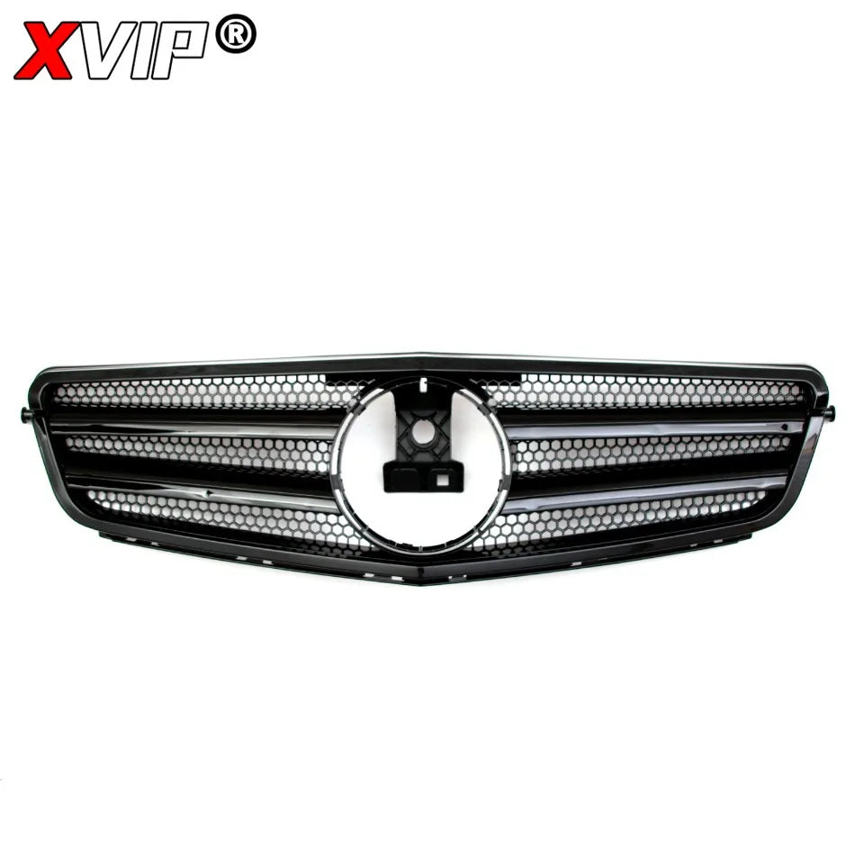 XVIP Glossy Black A - Style Racing Grille Chrome Bumper Grill For Mercedes Benz C-Class W204 08-14 C200 C230 C250 C280 C300 C350