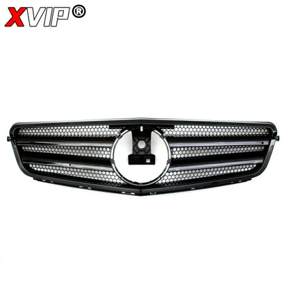 XVIP Glossy Black A - Style Racing Grille Chrome Bumper Grill For Mercedes Benz C-Class W204 08-14 C200 C230 C250 C280 C300 C350