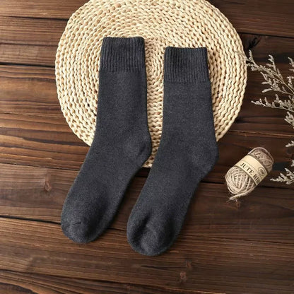 5 Pairs Premium Thickened Business Seasonal Versatile Stylish Mid-calf Socks for Men Anti-odor Mid-calf Athletic Socks