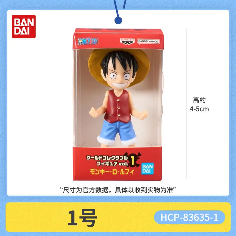 Bandai Genuin One Piece Gashapon Monkey D Luffy Nika Gear 5 Mini Figure Boxed Micro Scale Model Desktop Ornament Anime Collector