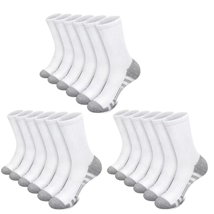 Men's Running Socks 10/30 Pairs Soft Comfortable Summer Sweat Wicking Breathable Basketball Sports Socks for Active Lifestyle