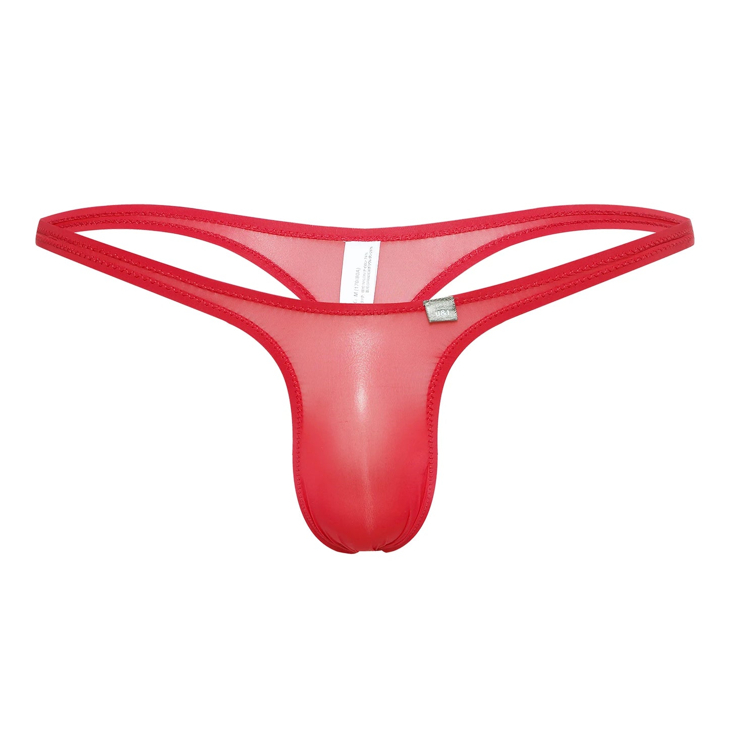 U＆I Men's Sexy Thong Underwear Ultra-Thin Micro-Transparent One-Piece Upward No Pouch Innerwear