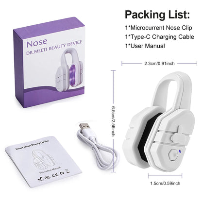 EMS Nose Massager, Microcurrent Nose Beauty Device with 5 Modes, USB-C Rechargeable Nose Clip for Facial Contour Care, Unisex