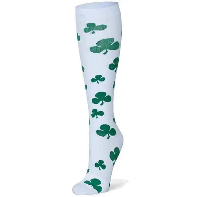 Sport Compression Stockings Funny Pattern Halloween ballon Dot Leg Pressure Running Cycling Multi Color Compress Socks