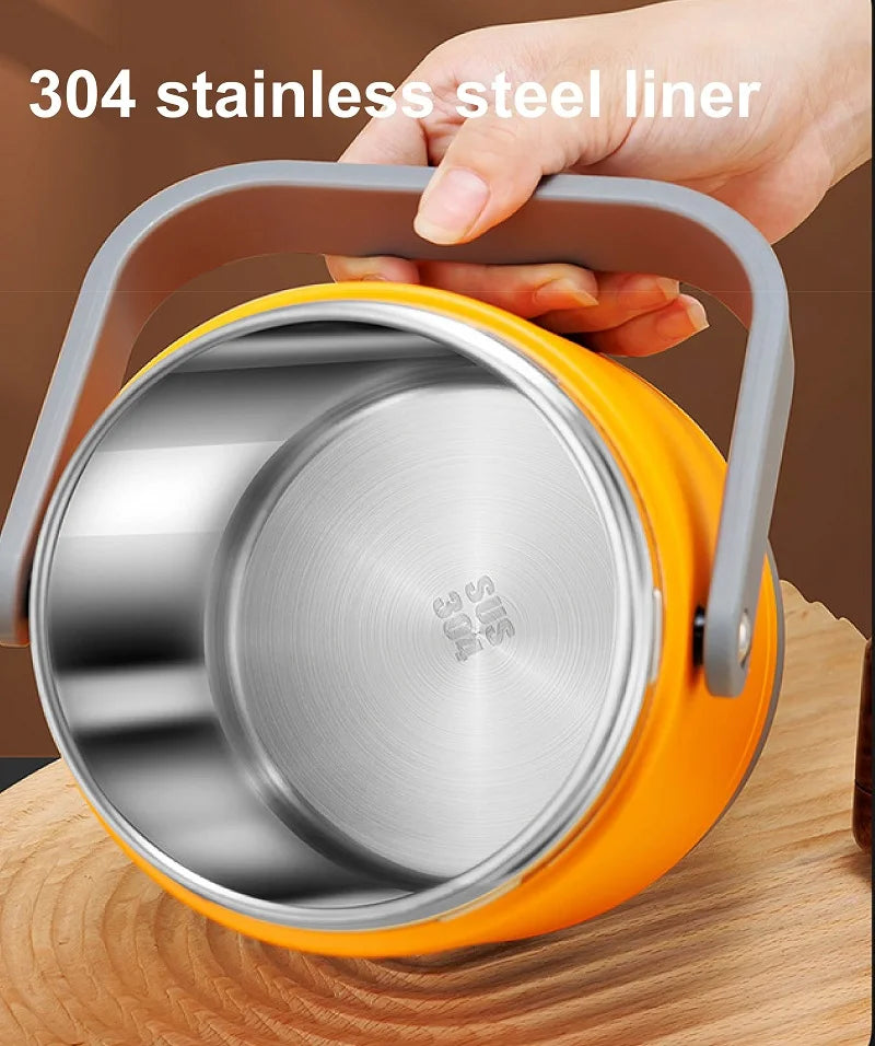 12V/1.6L Car Electric Lunch Box Multifunction Rice Cooker Portable 304 Stainless Steel Double Layer Linner Keep Warm Bento Box