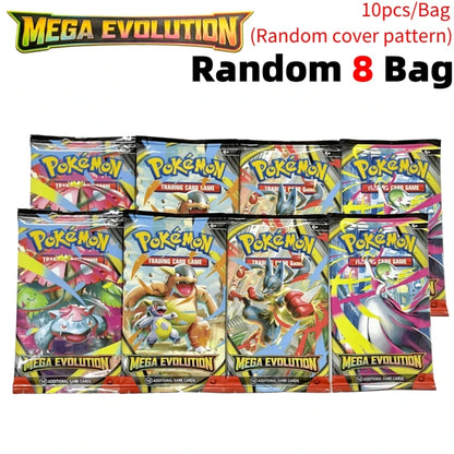 2026 New Pokemon Cards 9+1 Per Pack TCG Mega Evolution Phantasmal Flames Booster Box, English Trading Card Game Collection Set