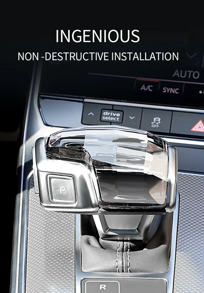 For Audi A4 A5 A6 A7 A8L Q5 Q7 Q8 RS4 RS5 RS6 RS7 S4 S5 SQ5 QS8 C8 S8 Crystal gear head Shift head Transmission handle cover