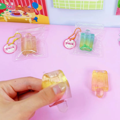 Mini Crystal Popsicle Squishy Ice Cream Stress Relief Toy, Squeezable, Venting, Relieve Anxiety Stress Relief Vent Toys Gift
