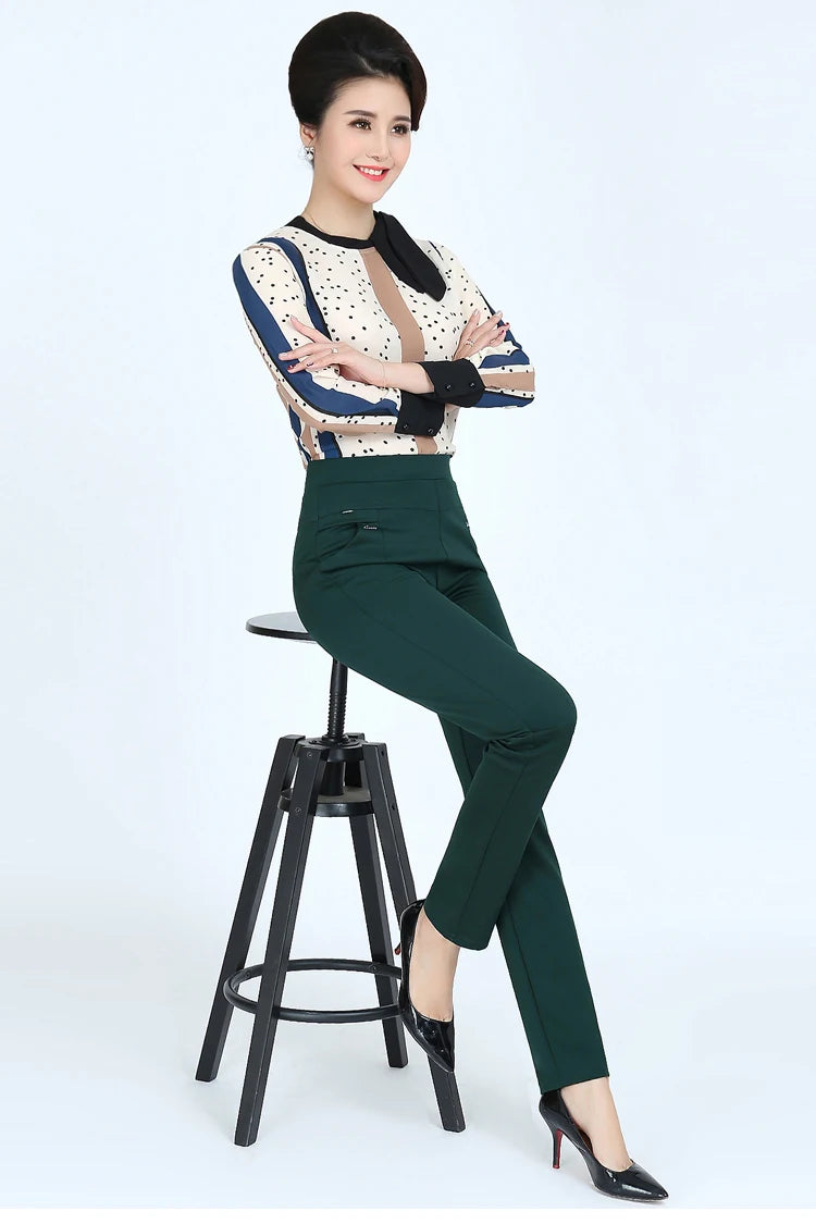Women's High Waist Elastic Cargo Fit Pants, Lady Pencil Pants, Streetwear, Y2K Clothing, Traf Official Store Sets, Autumn Clothe