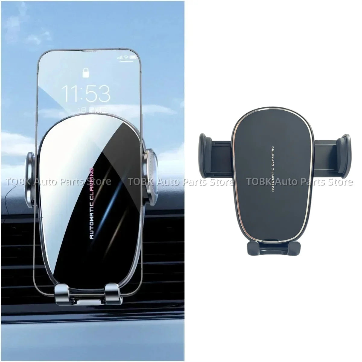For Mercedes Benz CLA 200 2013-2019 Car Phone Holder 360 Rotatable Silicone Non-Slip 15W Wireless Charging Cars Accessories